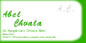 abel chvala business card
